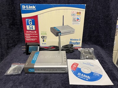 D-Link DI-524 Wireless G Router -Air Plus G 54 Mbps w Advanced Firewall Security