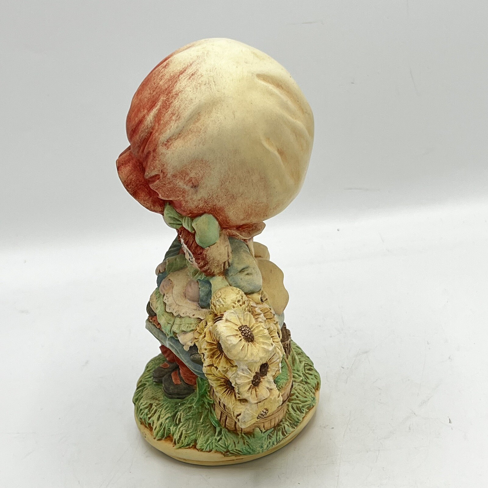 Byron Molds 1974 Ceramic Little Girl w/  Red Bonnet and Doll