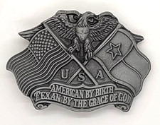 Vintage Lone Star State Flag Belt Buckle
