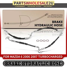 2x Front Left & Right Brake Hydraulic Hose for Mazda 6 2006-2007 Turbocharged