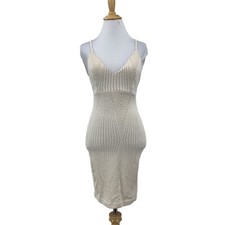 Dainty Hooligan Bodycon Dress Women S Small Crochet Lightly Padded Cross Back