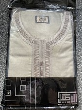 Mens Jubba abbaya Alaseel  islamic dress 54 XL half sleeve