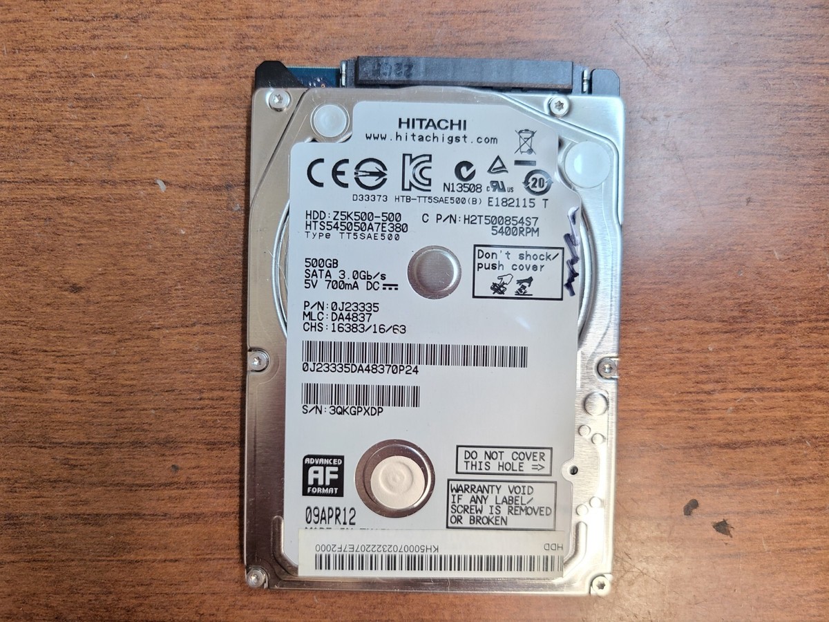 HITACHI HGST HTS545050A7E380 500GB 5400RPM SATA HDD HARD HITACHI HGST HTS545050A7E380 500GB 5400RPM SATA HDD HARD