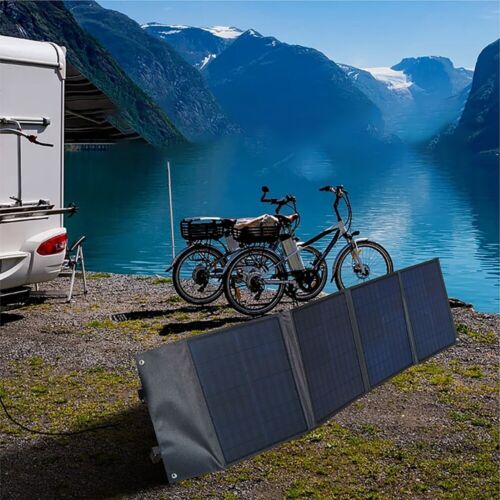 18V Solar Panel Folding Bag USB+DC Charger Device Portable Outdoor Power Supply