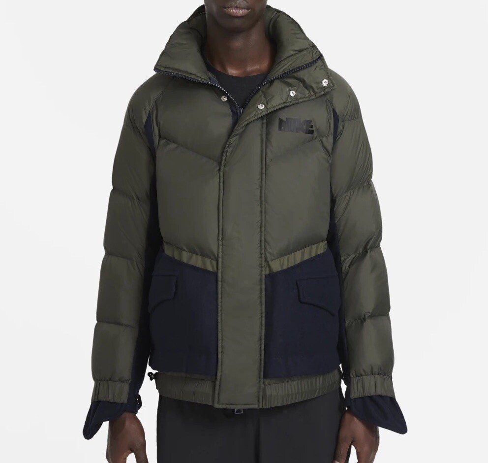 SACAI X NIKE NIKE x SACAI Parka Uomo CT3269 010 Taglia L NIKELAB Piumino Cappotto Cappuccio Zip