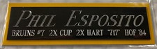 PHIL ESPOSITO BOSTON BRUINS NAMEPLATE FOR YOUR AUTOGRAPHED Signed HOCKEY JERSEY