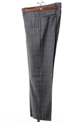 39R Jos A Bank Travelers Gray Plaid Wool Two-Piece Suit 34x31.5 Trousers Jacket - Picture 8 of 14