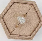Item photo. Show Listing Details page. Listing Moissanite Pear Shape Solitaire 14K Solid Gold Ring For Women's Engagement Band
