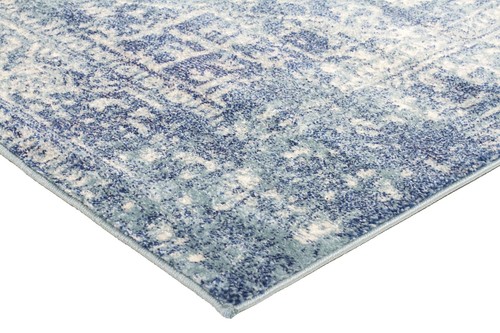 SULIS MEDALLION BLUE IVORY TRADITIONAL RUG RUNNER (XL) 80x500cm **FREE DELIVERY* - Picture 3 of 5