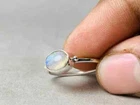 Moonstone 925 Sterling Silver Band& Statement Ring Handmade Ring All Size -q-85