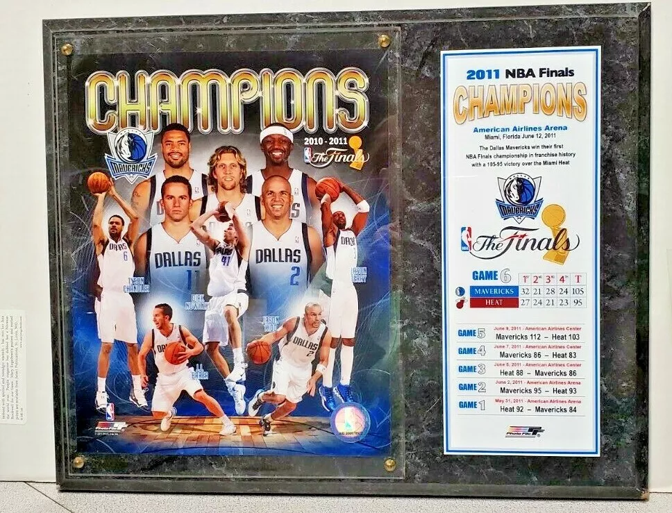 Mavericks vs Heats 2011 NBA Finals Champions Wall Plaque 15x12