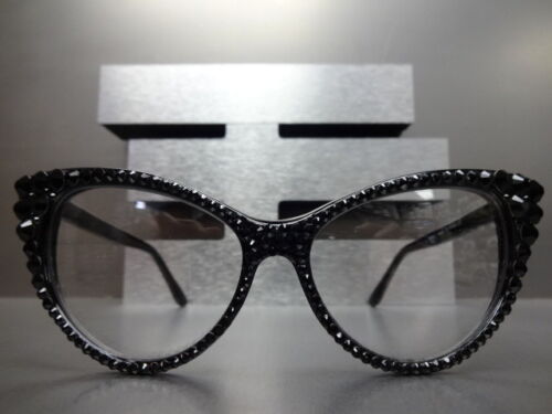 Para mujeres DE COLECCIÓN RETRO OJO DE GATO Estilo Lente Transparente GAFAS Hecho a Mano Marco de Cristal - Imagen 23 de 35