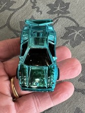 Rare Tyco 440-X2 Red Factory Ultra Chrome Lamborghini Slot Car VG