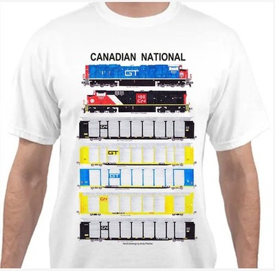 Canadian National/Grand Trunk Western Auto Rack Railroad T-Shirt Andy Fletcher