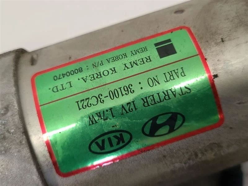 KIA SORENTO 2014-2016 Starter Motor 3.3L 361003C221 - Image 4 of 4