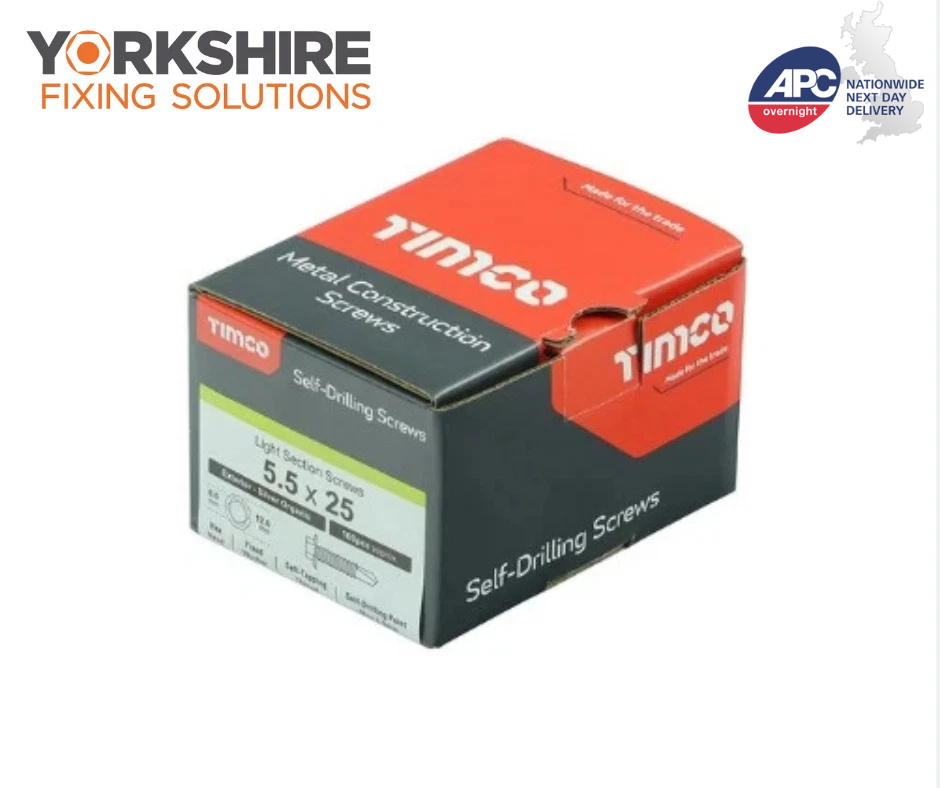 Timco Self Drilling TEK Screws Steel Exterior Hilti Hex Head Roofing Cladding