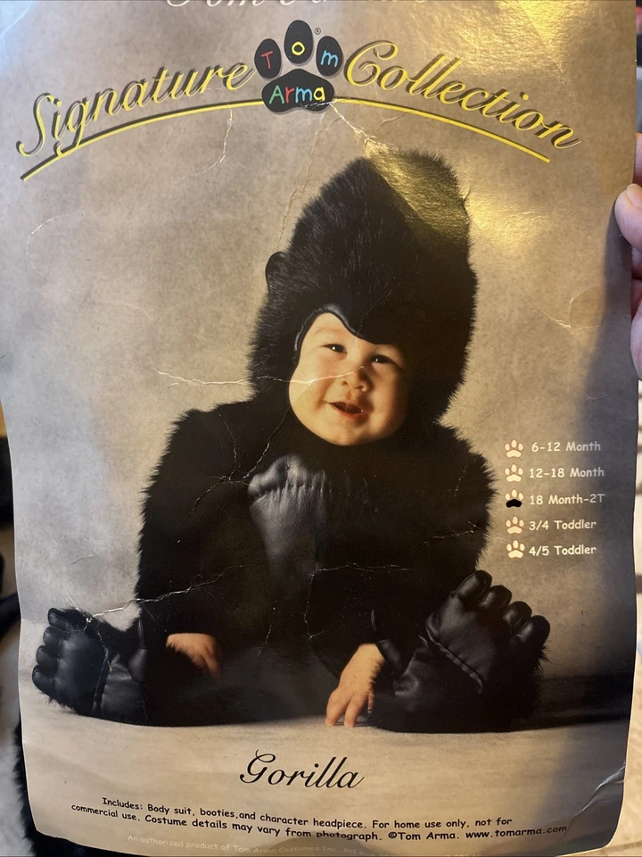 Juego Disfraz de Gorila Tom Arma con Tocado y Botines Talla 18m-2T Foto 2 de 4