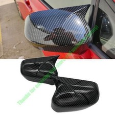 For Honda Civic 2006-2011 Carbon Fiber Ox Horn Rear View Mirror Cap Cover 2pcs