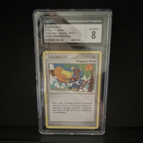 Pokémon Tropical Wind DP25 Black Star Promo World Championships 2008 CGC 8