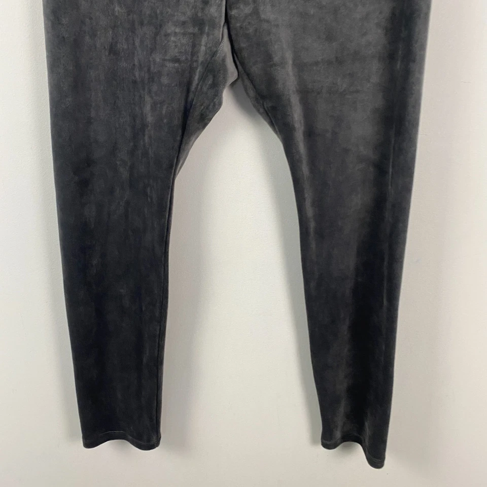 Leggings de terciopelo J. Jill Pure Jill talla pequeña mediana gris elástico Foto 3 de 4