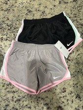 New Nike Girls Dri-Fit Tempo Shorts 3.5  Lined Kids Size 6x New With tags 2 Pair