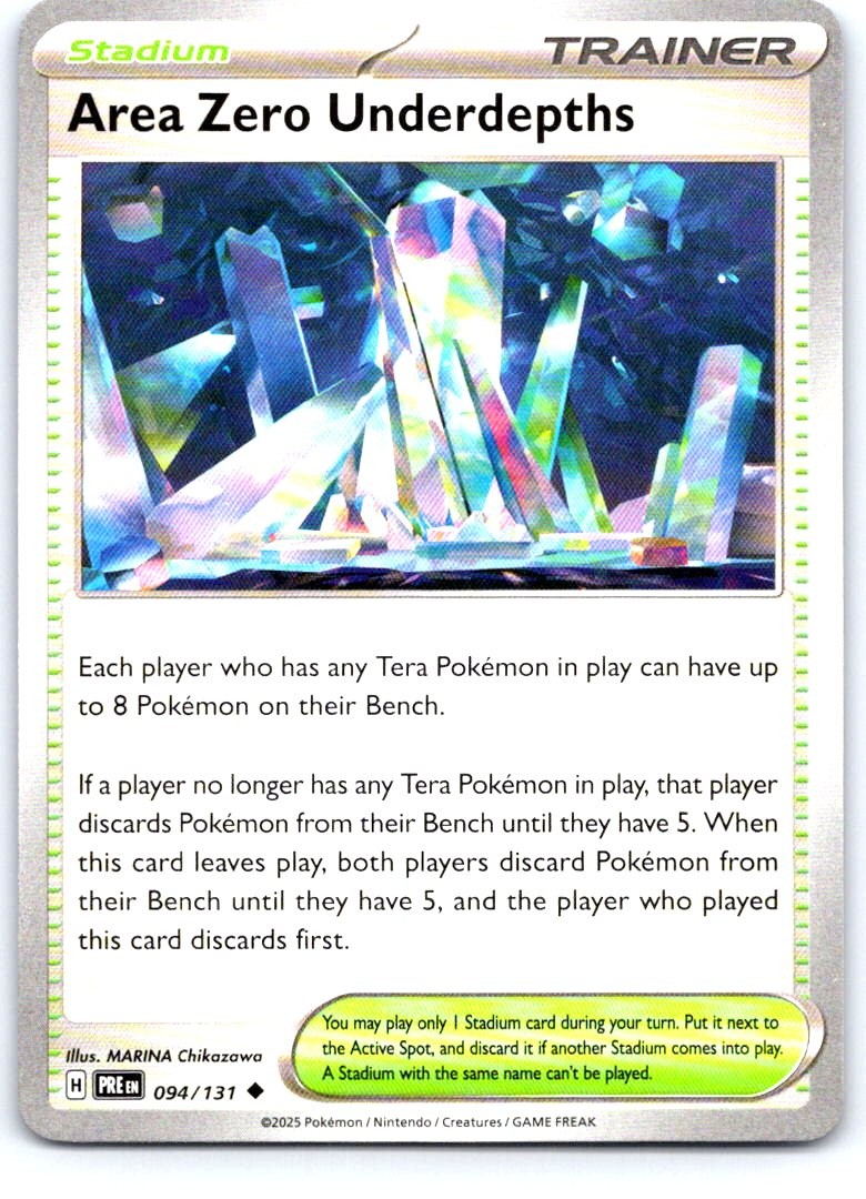 Area Zero Underdepths 094/131 Uncommon Prismatic Evolutions Pokemon Near Mint