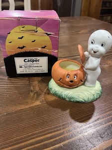 Casper The Friendly Ghost Votive Candle Holder Vtg Jack O Lantern