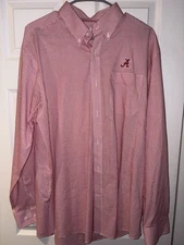 Cutter & Buck Alabama Crimson Tide Men’s Large Red Check Button Down Shirt