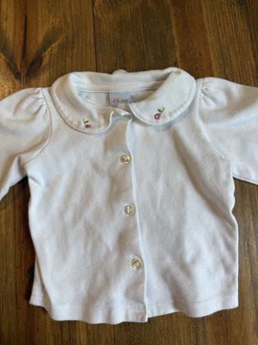 Disney Baby Size 24 Months Sweater Cardigan Roses Girls Vintage - Picture 2 of 11