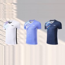 Li Ning Men's Table Tennis Badminton T-shirt Sports Short Sleeve Tee 25-09293
