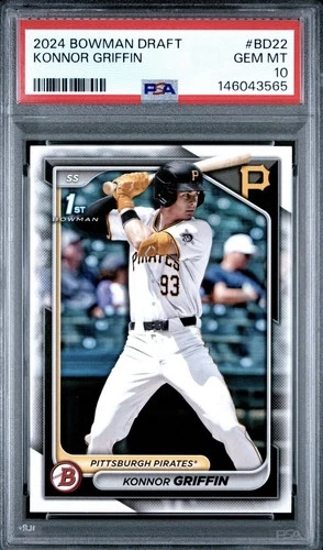 2024 Bowman Draft Konnor Griffin 1st Bowman PSA 10 Gem Mint Pirates