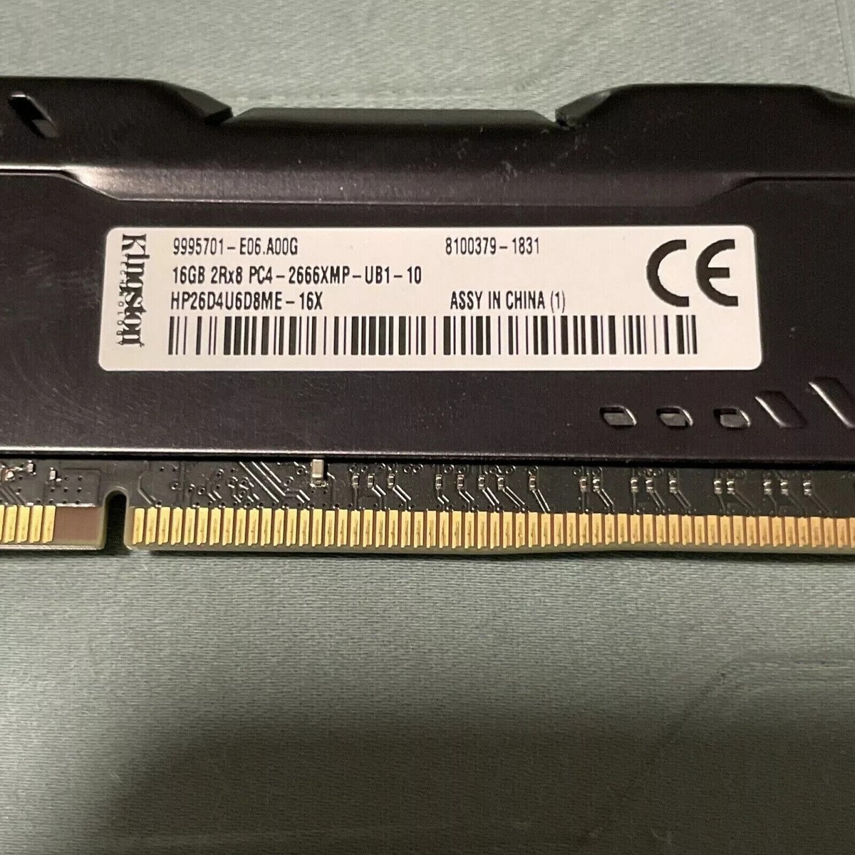 HP Kingston Fury HyperX Hp26d4u9d8me-16x 16gb Pc4-2666xmp Ddr4 RAM