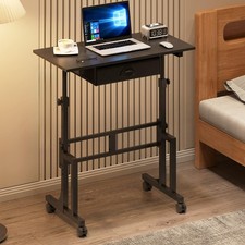 Adjustable Height Standing Desk With Drawer, Rolling Sit Stand Up Desk With W...