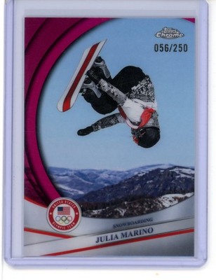 2026 TOPPS CHROME WINTER OLYMPICS PINK REFRACTOR JULIA MARINO 56/250
