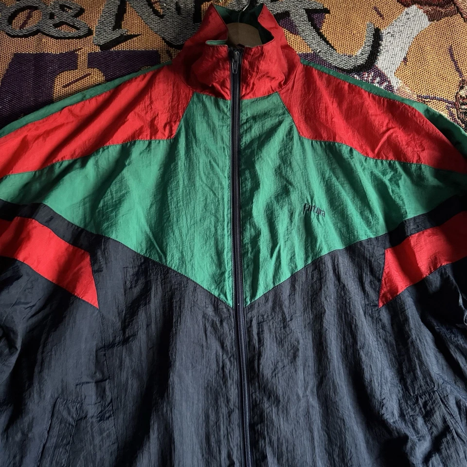 Vintage 80s Futura USA Colorblock Windbreaker Hip Hop Zip Jacket Breakdance Rap - Image 3 of 4