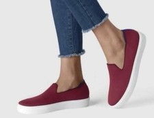 Rothy  s The Original Slip On Sneakers Red Garnet Knit Size 8 Women  s Preppy