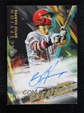 2020 Topps Inception Dawn of Greatness Logo 1/1 Bryce Harper #DOGA-BH Auto 06bg