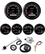 6 Gauge Set With Sender Gps 160mph Speedo Black Tacho Fuel Volt Temp 7 Color Led