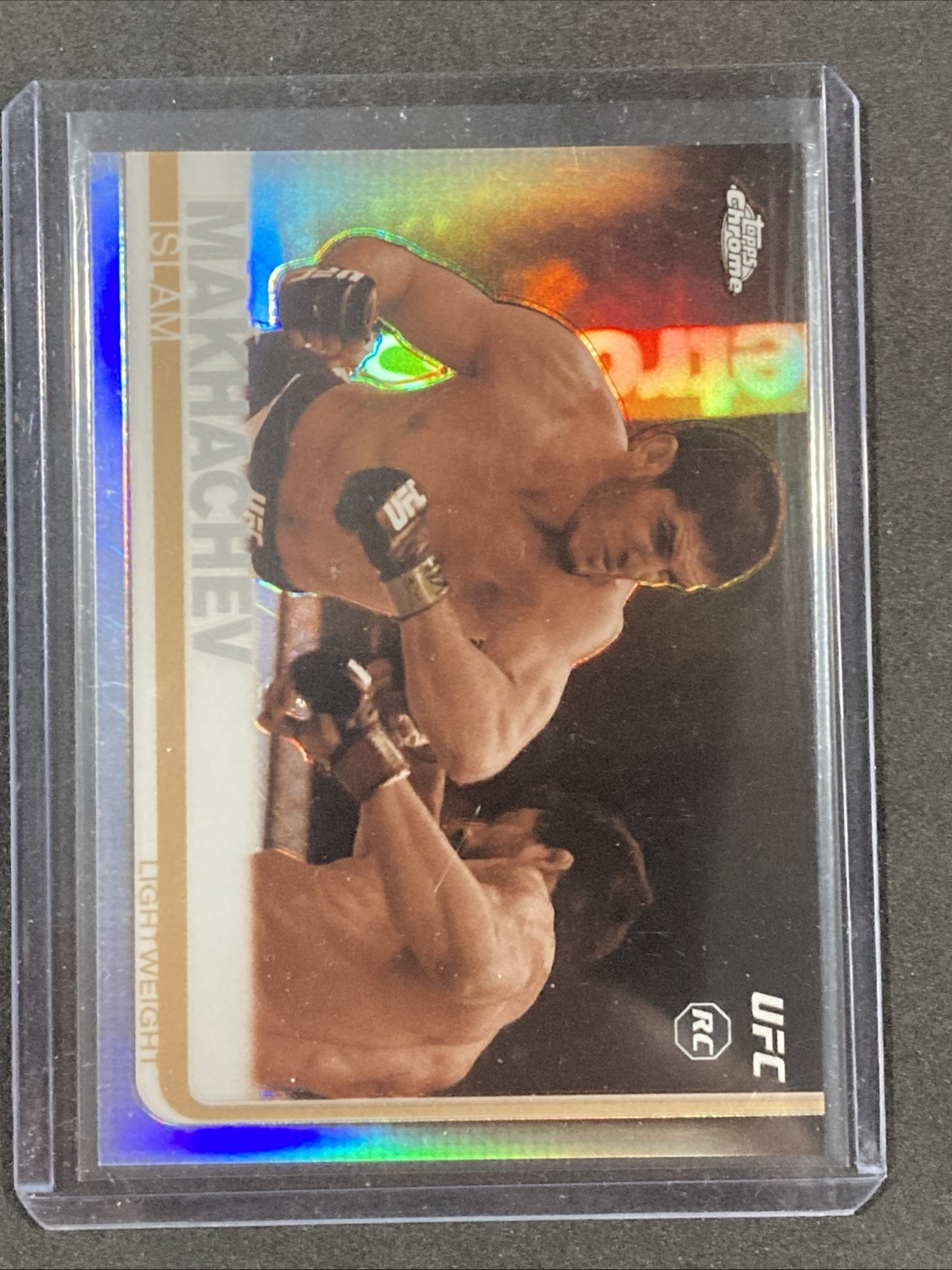 2019 Topps Chrome UFC Islam Makhachev #92 Sepia Rookie Refractor
