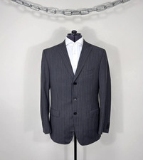 Ermenegildo Z Zegna Men s City Striped Grey Wool Blazer Jacket EU50R / US40R