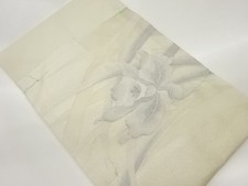 7498637: JAPANESE KIMONO JAPANESE NAGOYA OBI FOR SUMMER / UNUSED / WOVEN FLOWER