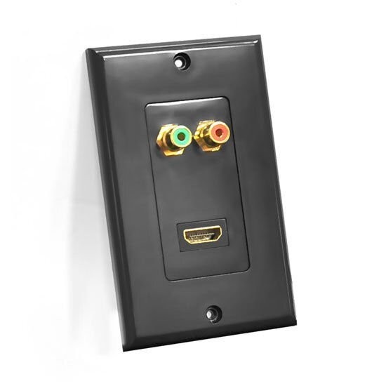 Pyle Home HDMI/Stereo Dual RCA Audio Combo Wall Plate PHDMRBC2
