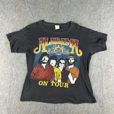 True Vintage 70s 80s Alabama County Band Concert On Tour Tee T Shirt Medium Thin