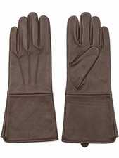 Men's Genuine Leather Gauntlet Gloves Long Cuff Medieval Costume Cosplay