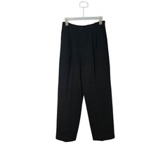 St. John Basics Black Santana Knit Pleated Pants Womens Size 8