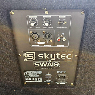 Skytec SWA18 Active 18in Subwoofer Wired XLR/RCA Inputs Black. not working