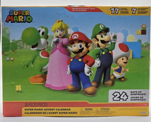 Super Mario Nintendo Advent Calendar Christmas Holiday Calendar with 17 Articula