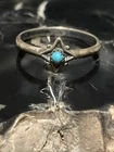 Vintage Sterling Silver Bell Trading Turquoise Star Ring Size 6