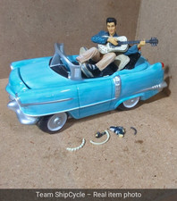 DAMAGED ---- Vintage 1997 Elvis Blue Cadillac Cookie Jar  G3D