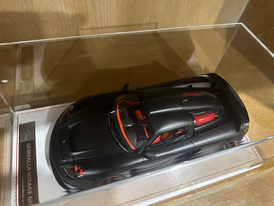 1/18 Ivy Models Porsche Gemballa Mirage GT in Matte Black  on Leather base - Image 2 of 4